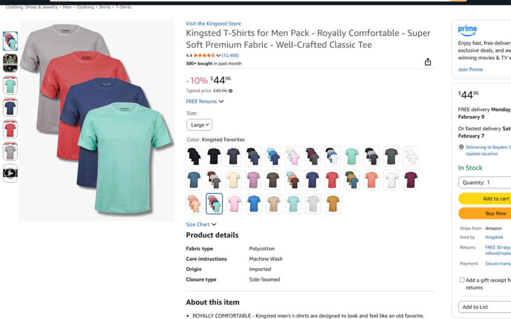 Amazon product variation