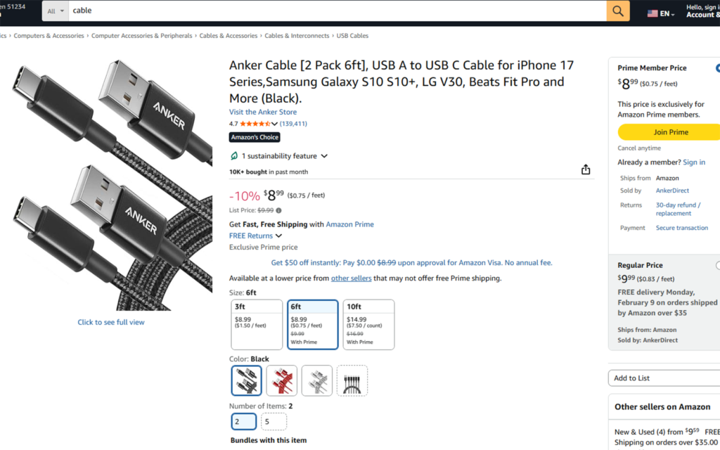 amazon variation listing